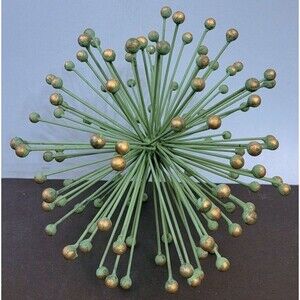 Sputnik Atomic Design Metal Table Sculpture Object Approx 8" Wide